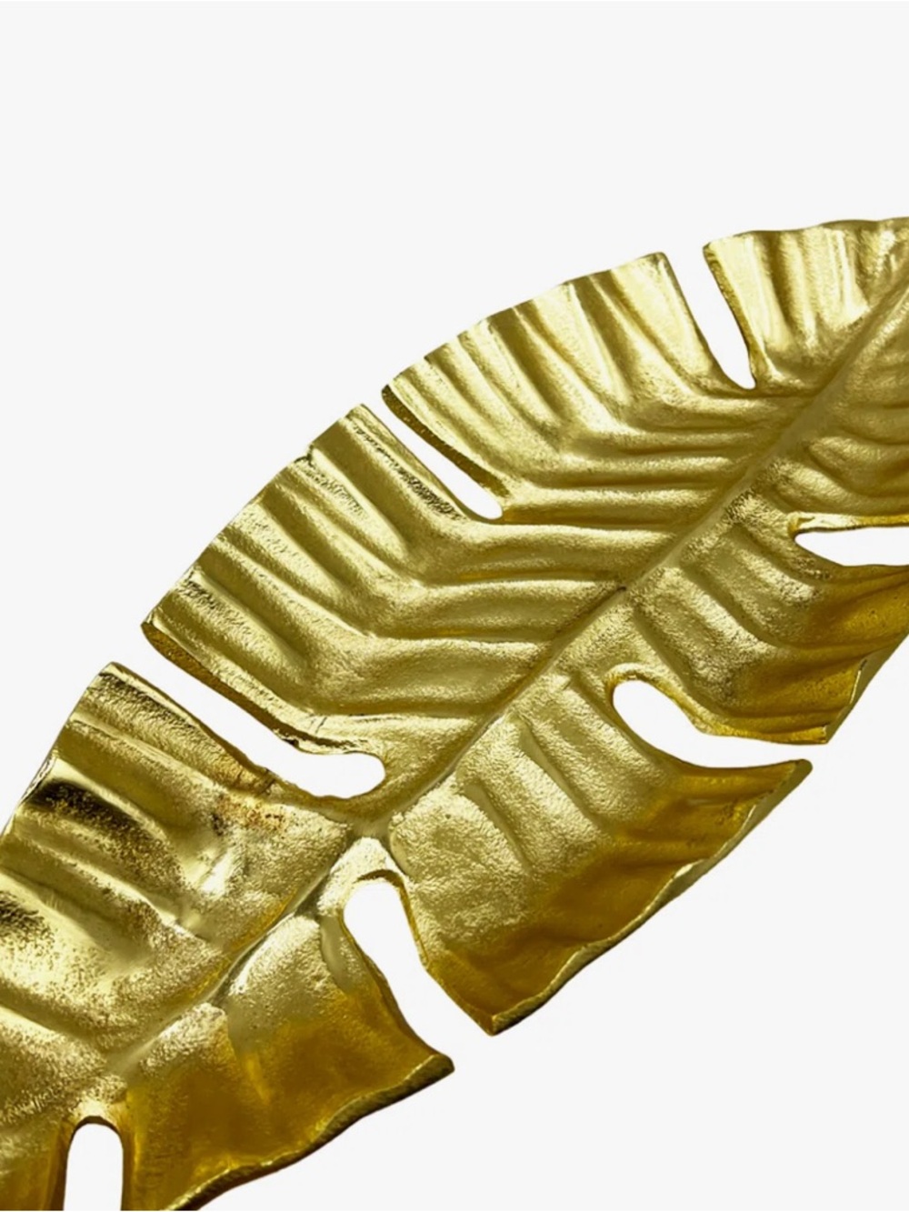 Gold Metallic Leaf Decorative Tray
